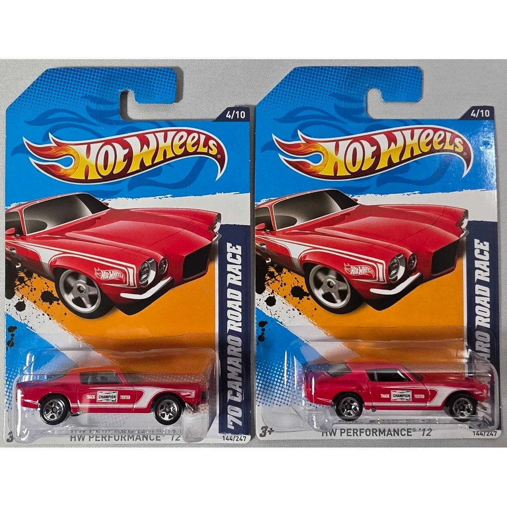 Hot Wheels 70 CAMARO Lot of 2! 2012 Performance #144 -Red SEALED